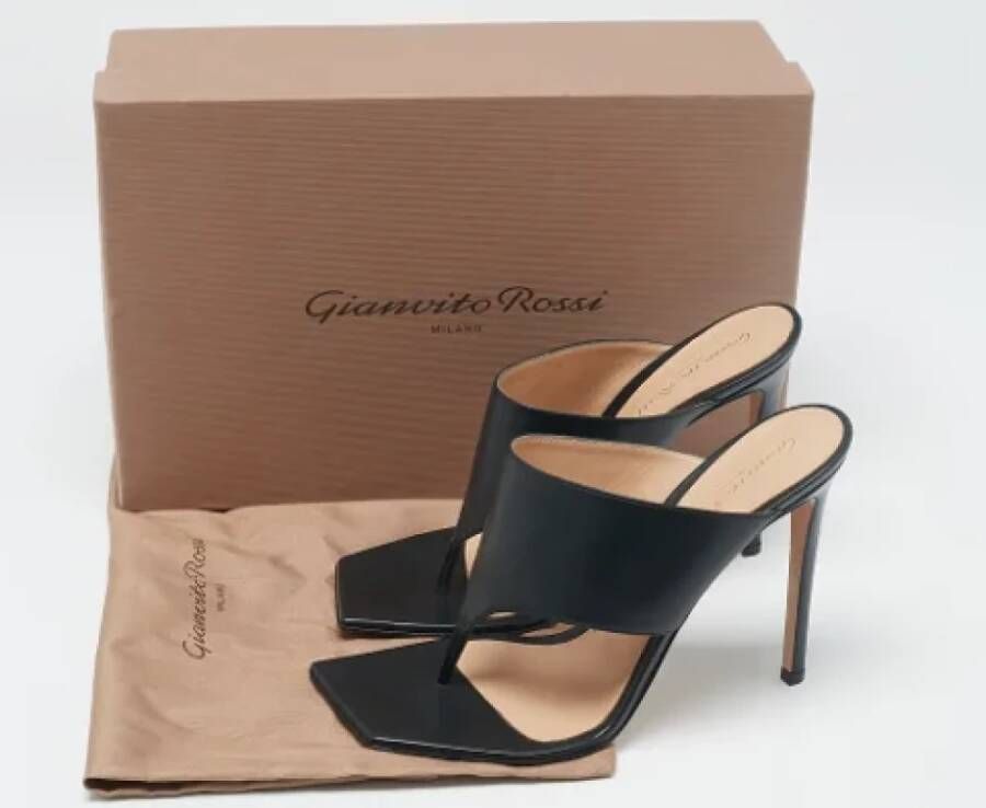 Gianvito Rossi Pre-owned Leather sandals Black Dames