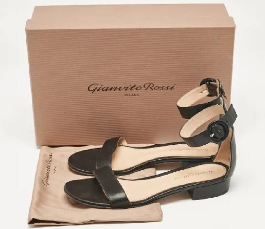 Gianvito Rossi Pre-owned Leather sandals Black Dames