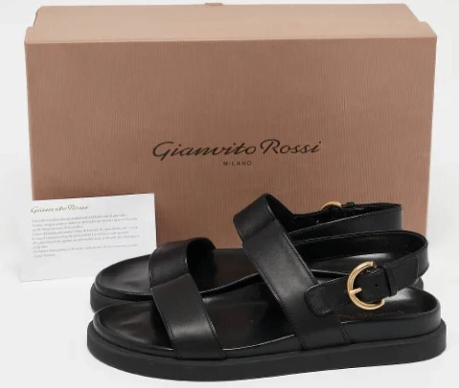 Gianvito Rossi Pre-owned Leather sandals Black Dames