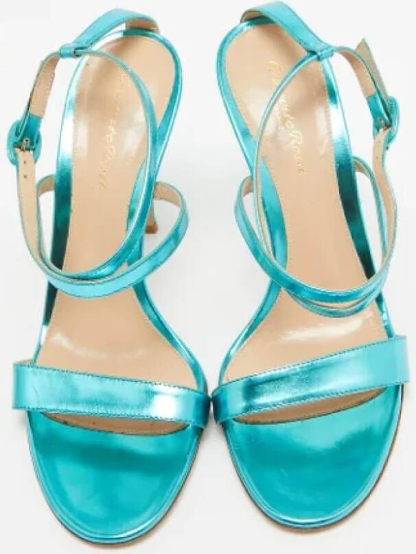 Gianvito Rossi Pre-owned Leather sandals Blue Dames