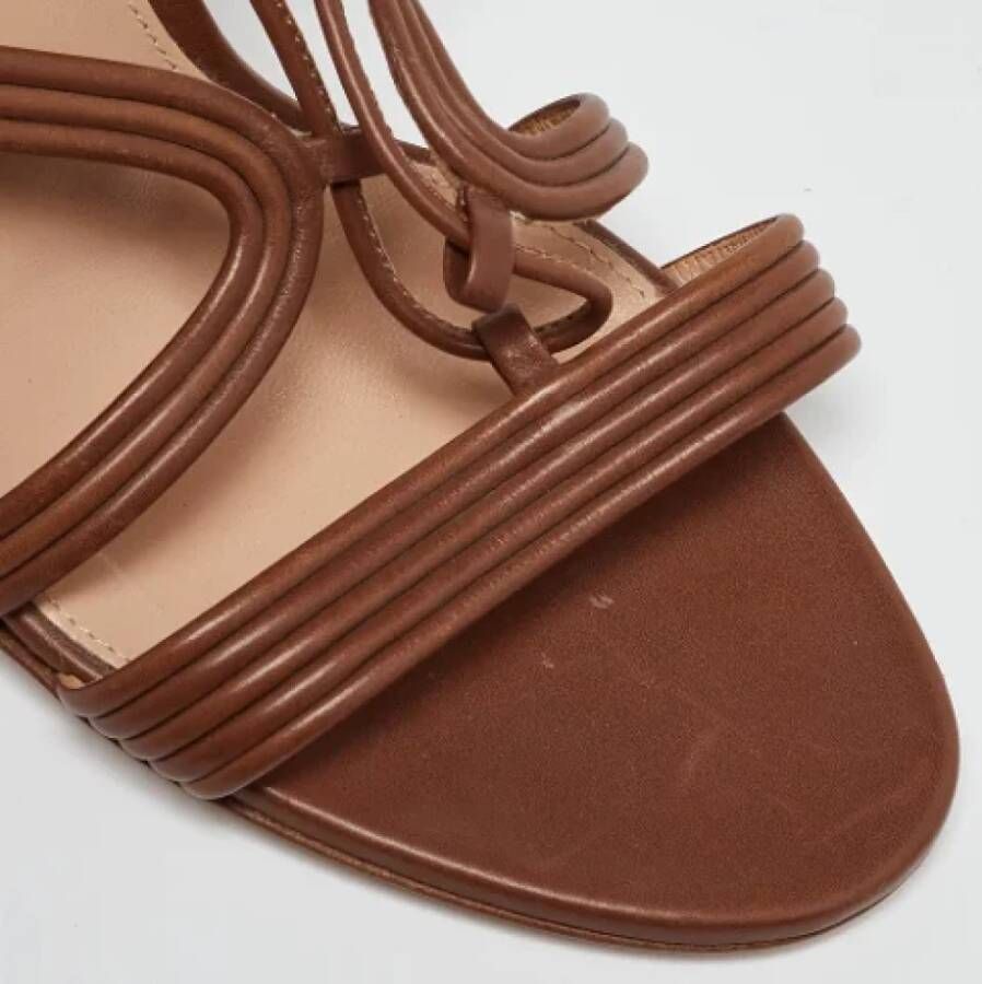 Gianvito Rossi Pre-owned Leather sandals Brown Dames