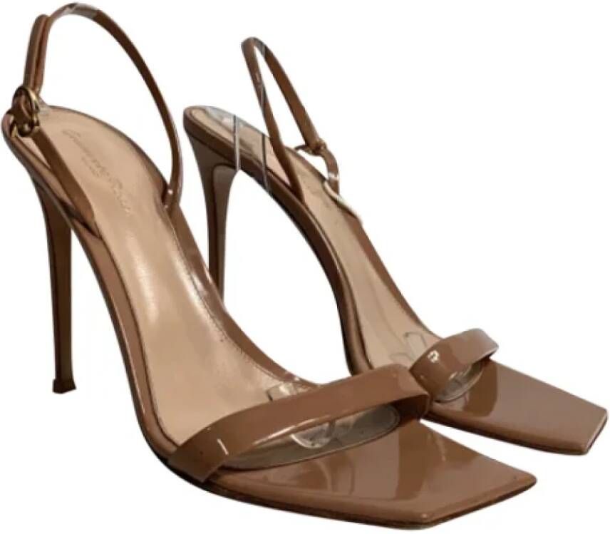 Gianvito Rossi Pre-owned Leather sandals Brown Dames