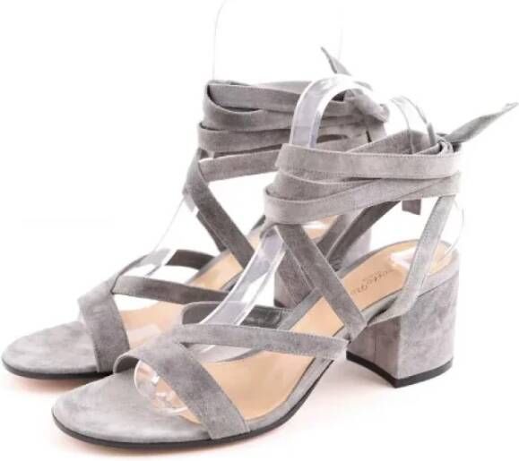 Gianvito Rossi Pre-owned Leather sandals Gray Dames