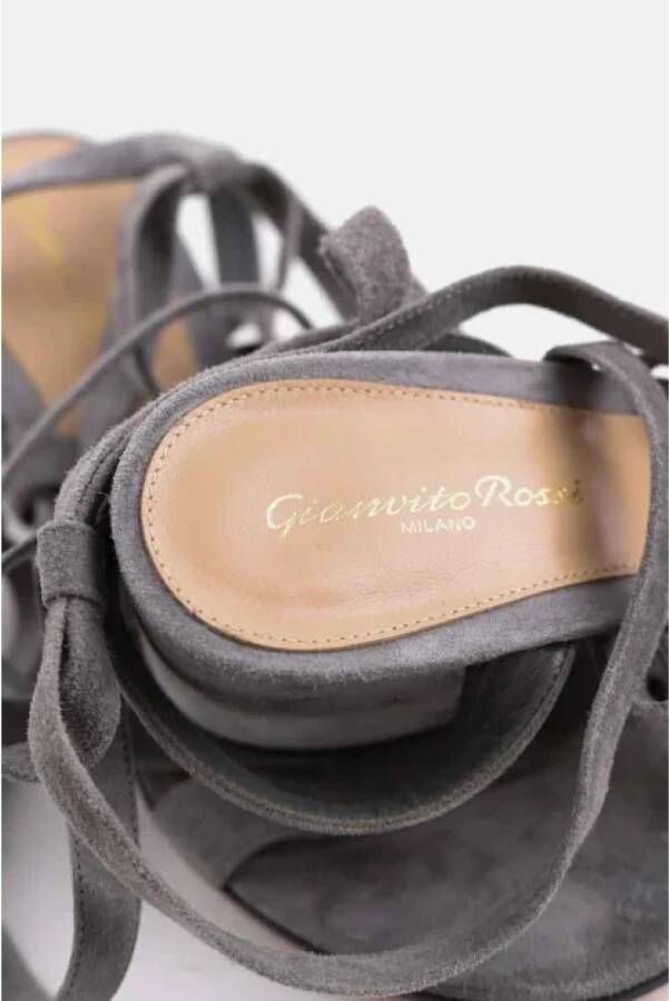 Gianvito Rossi Pre-owned Leather sandals Gray Dames