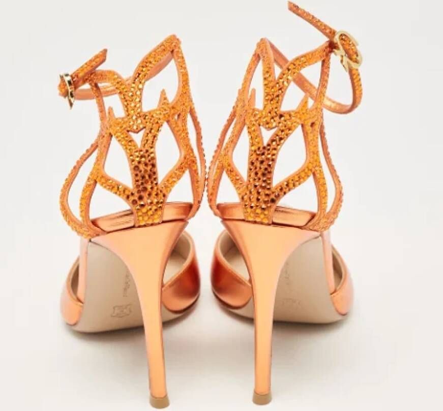 Gianvito Rossi Pre-owned Leather sandals Orange Dames