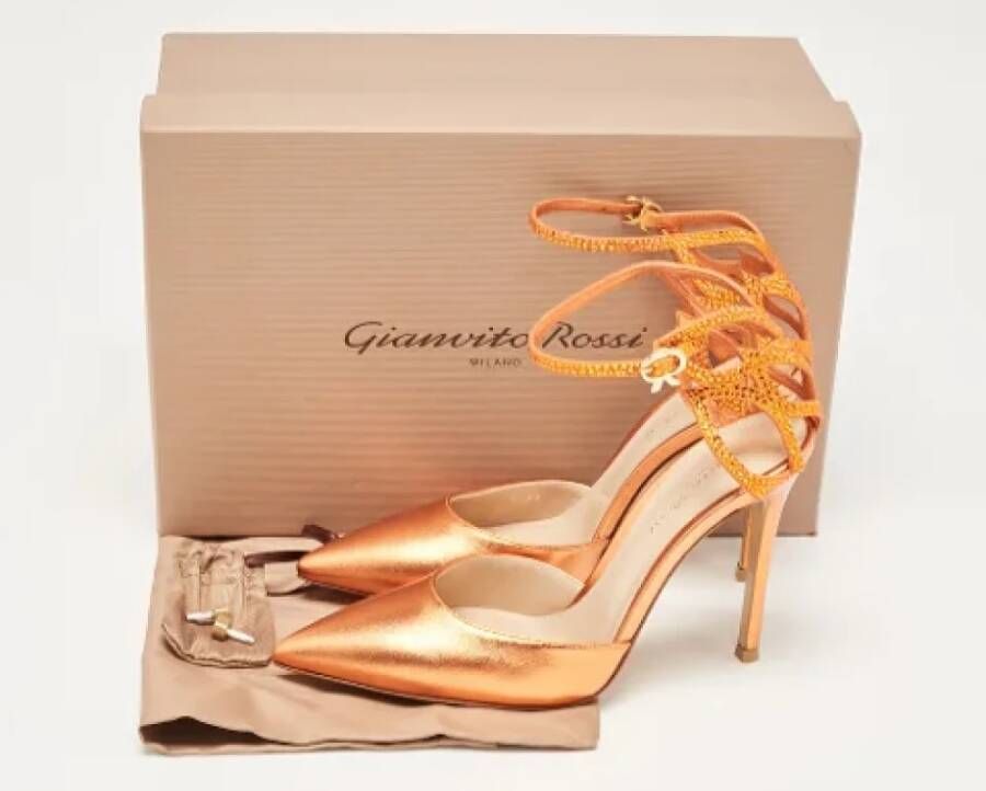 Gianvito Rossi Pre-owned Leather sandals Orange Dames