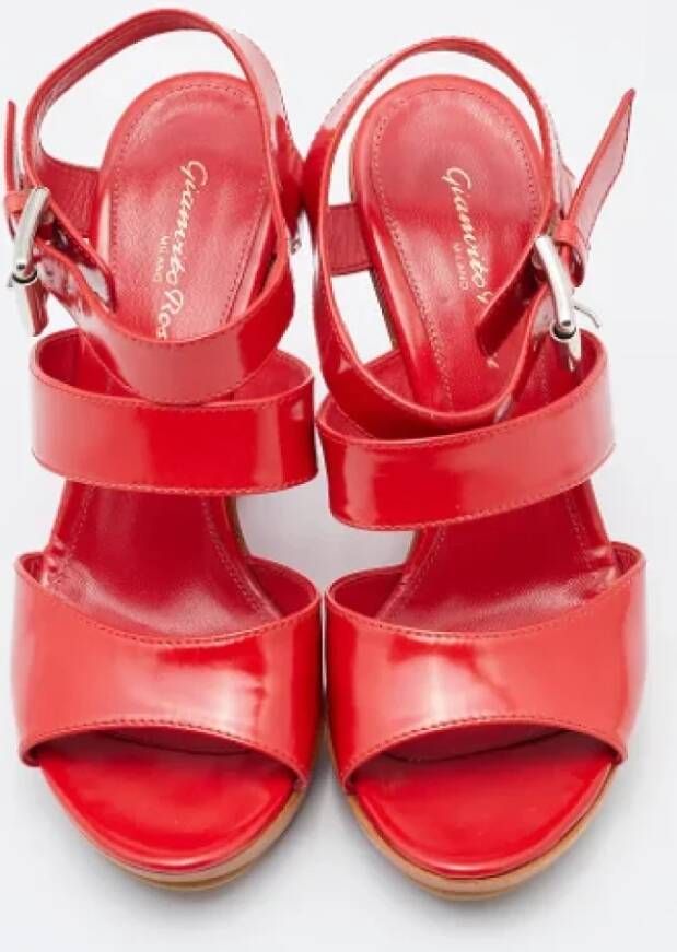 Gianvito Rossi Pre-owned Leather sandals Red Dames