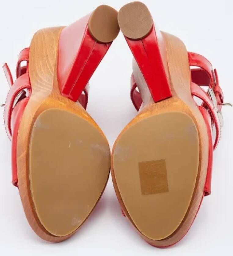 Gianvito Rossi Pre-owned Leather sandals Red Dames