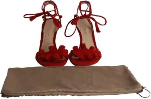 Gianvito Rossi Pre-owned Leather sandals Red Dames