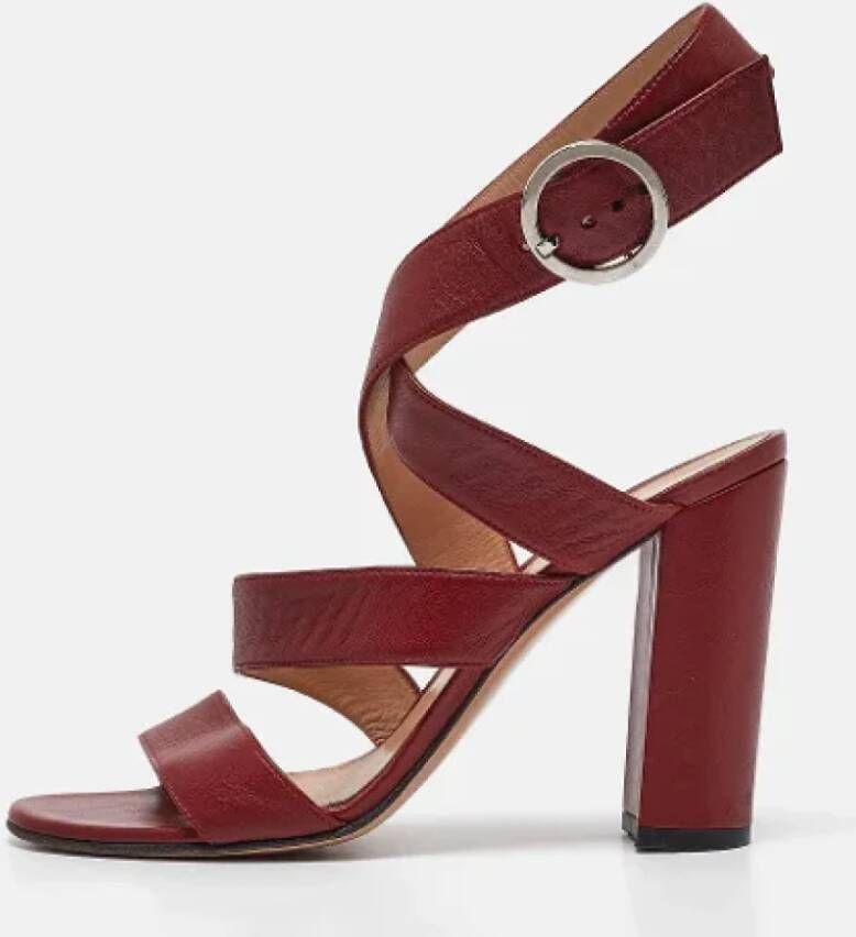 Gianvito Rossi Pre-owned Leather sandals Red Dames