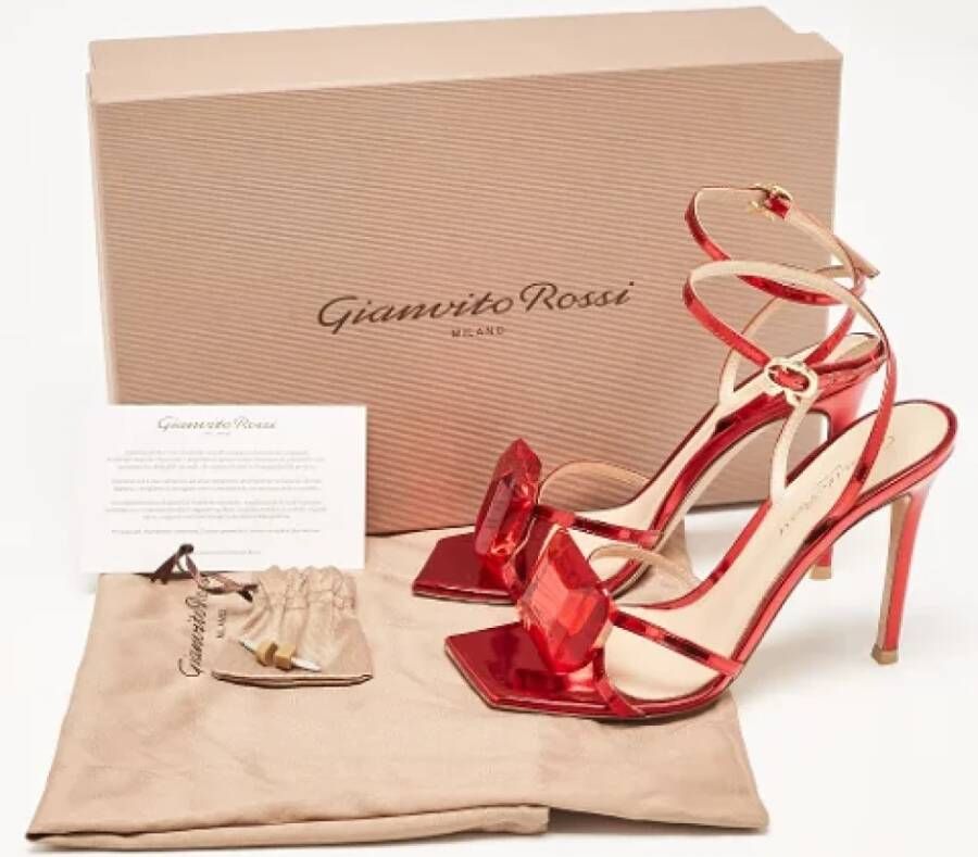 Gianvito Rossi Pre-owned Leather sandals Red Dames