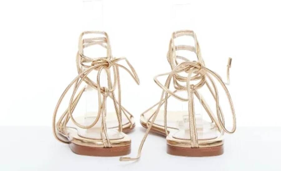 Gianvito Rossi Pre-owned Leather sandals Yellow Dames