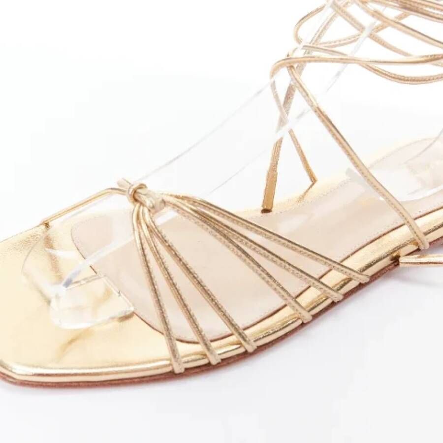 Gianvito Rossi Pre-owned Leather sandals Yellow Dames