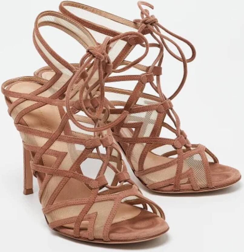 Gianvito Rossi Pre-owned Mesh sandals Brown Dames