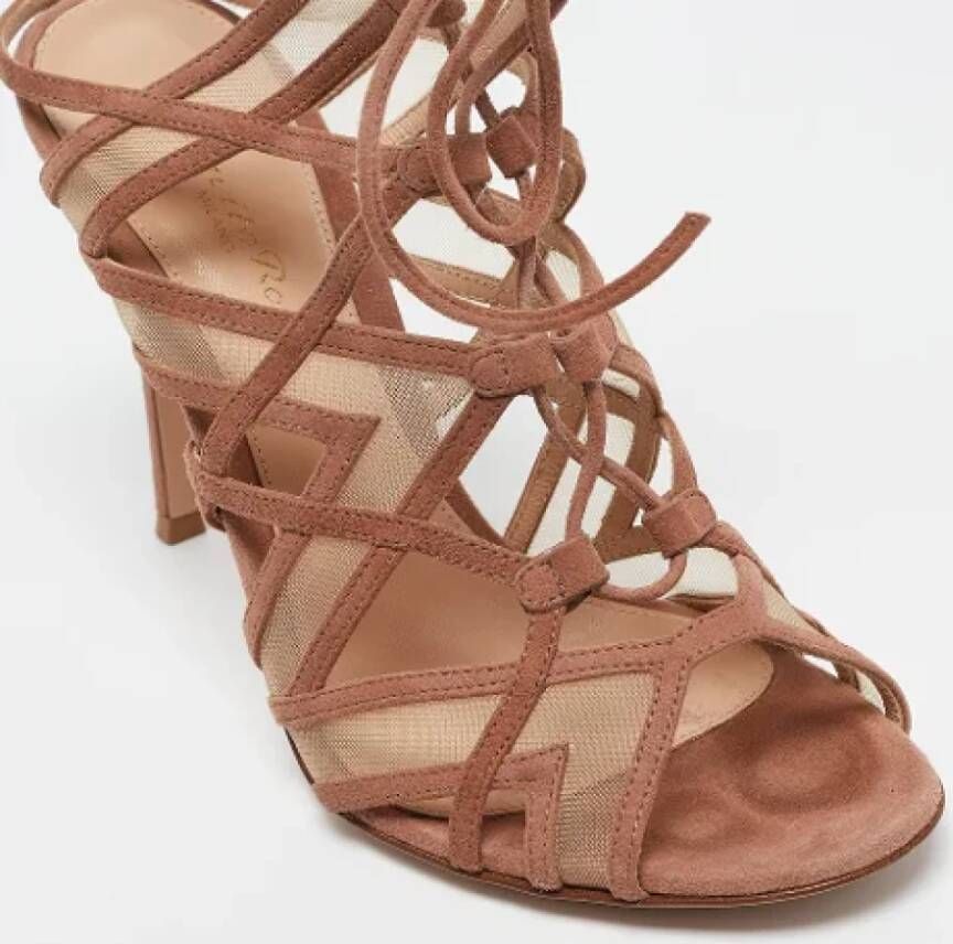 Gianvito Rossi Pre-owned Mesh sandals Brown Dames