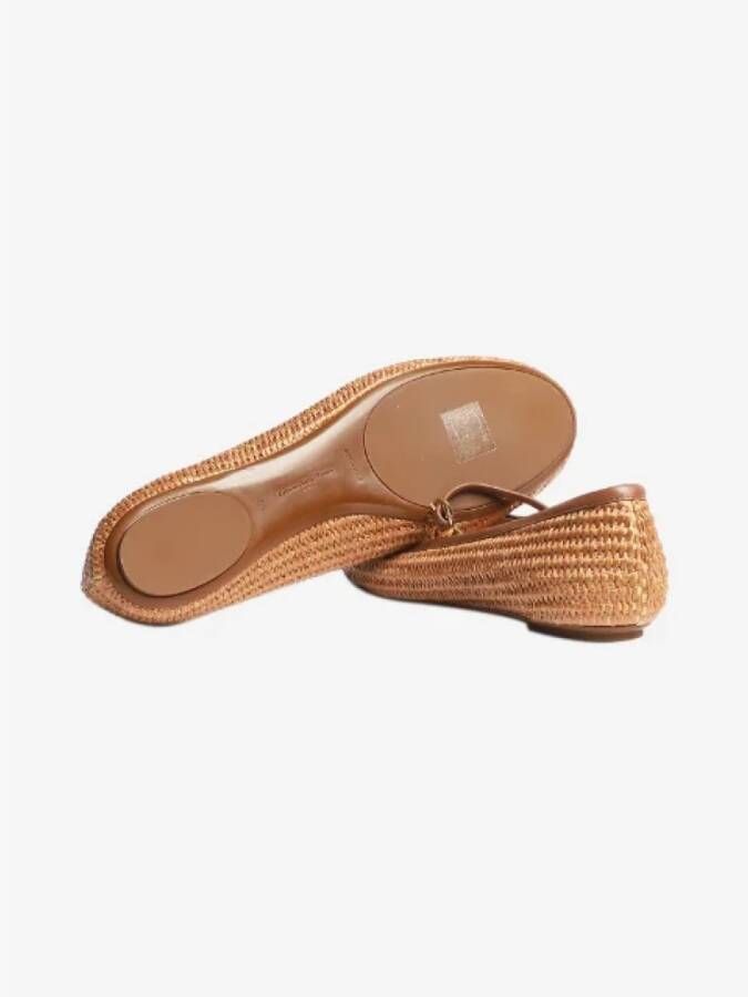 Gianvito Rossi Pre-owned Raffia flats Beige Dames