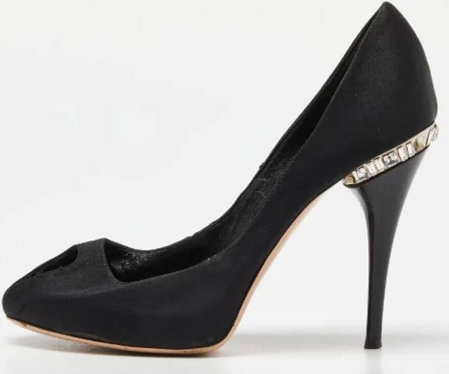 Gianvito Rossi Pre-owned Satin heels Black Dames