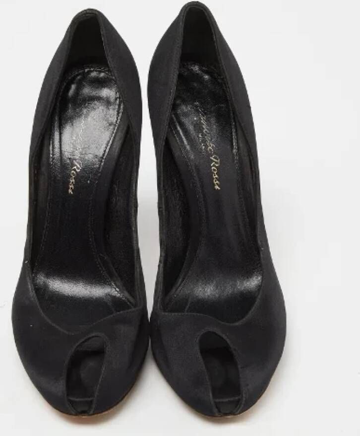 Gianvito Rossi Pre-owned Satin heels Black Dames