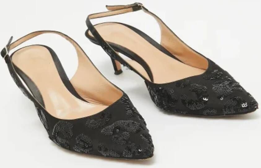 Gianvito Rossi Pre-owned Satin heels Black Dames