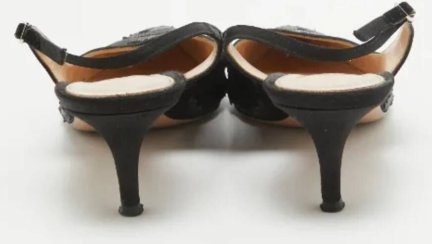 Gianvito Rossi Pre-owned Satin heels Black Dames