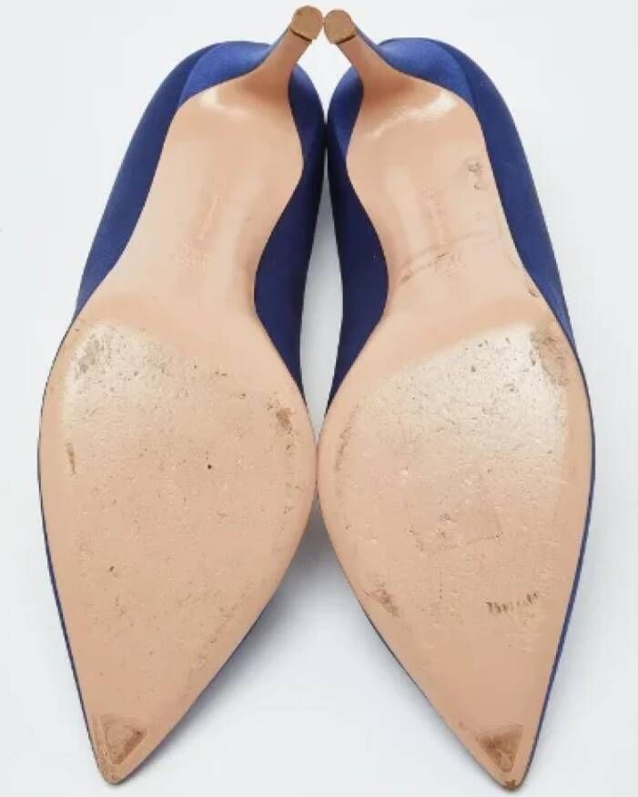 Gianvito Rossi Pre-owned Satin heels Blue Dames