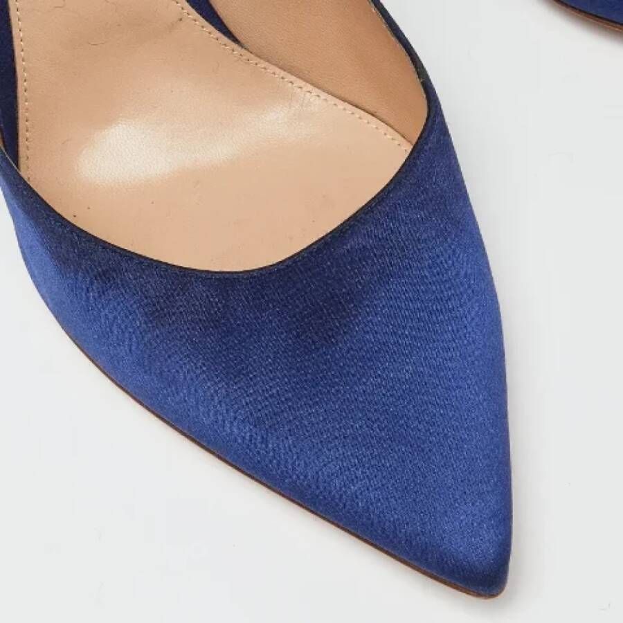 Gianvito Rossi Pre-owned Satin heels Blue Dames