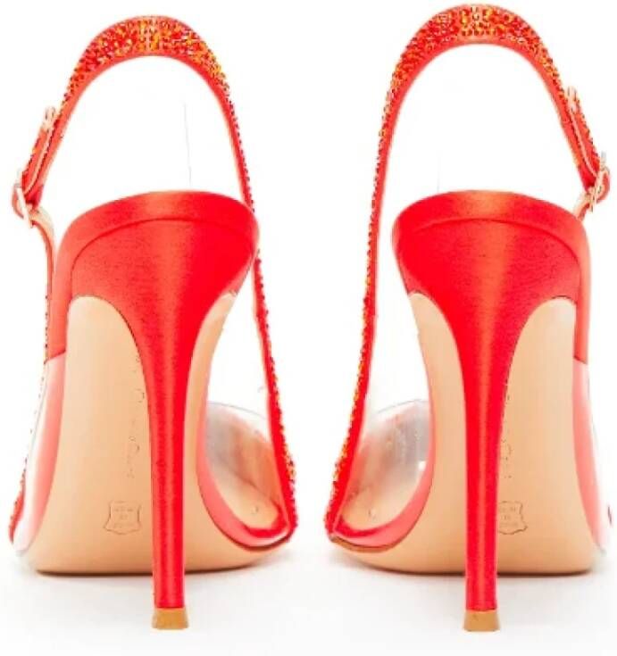 Gianvito Rossi Pre-owned Satin heels Red Dames