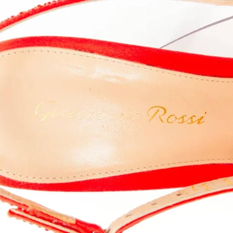 Gianvito Rossi Pre-owned Satin heels Red Dames