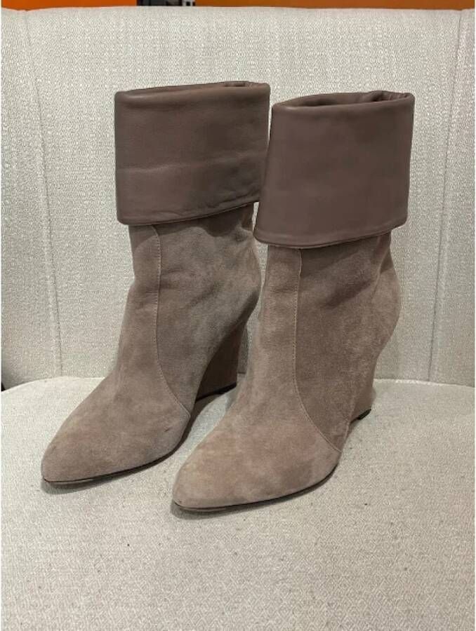 Gianvito Rossi Pre-owned Suede boots Beige Dames