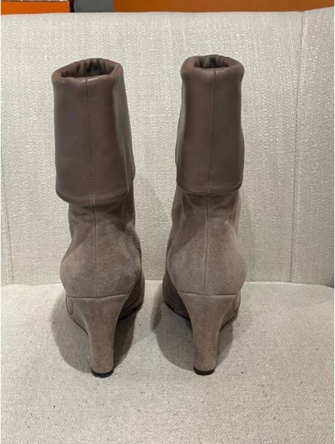 Gianvito Rossi Pre-owned Suede boots Beige Dames