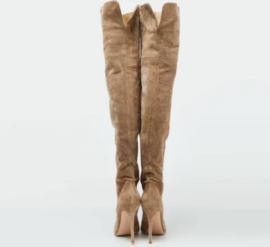 Gianvito Rossi Pre-owned Suede boots Beige Dames