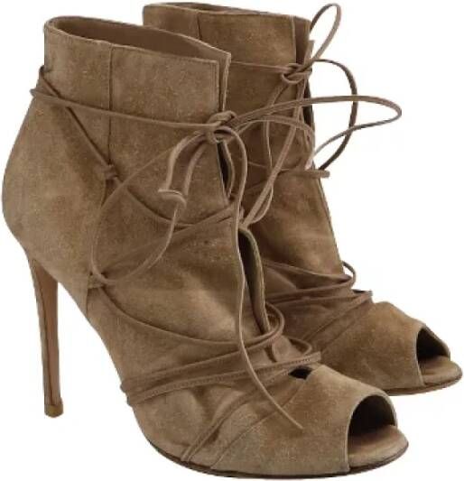 Gianvito Rossi Pre-owned Suede boots Beige Dames