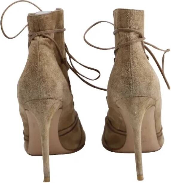 Gianvito Rossi Pre-owned Suede boots Beige Dames