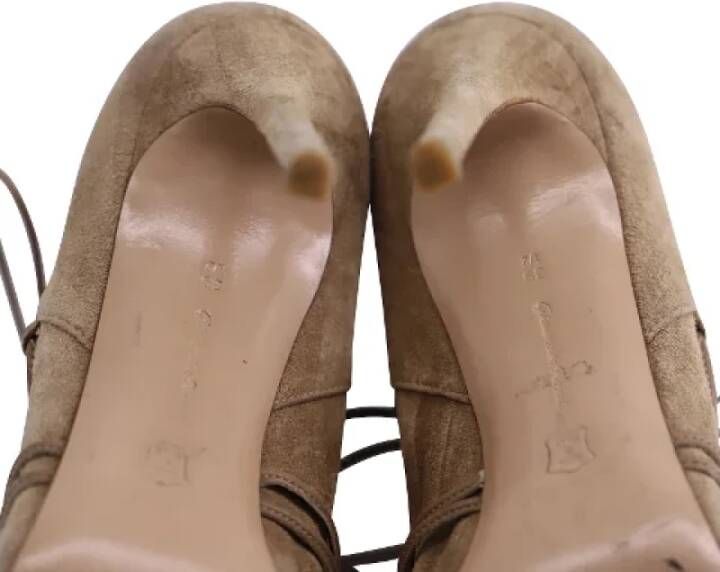 Gianvito Rossi Pre-owned Suede boots Beige Dames