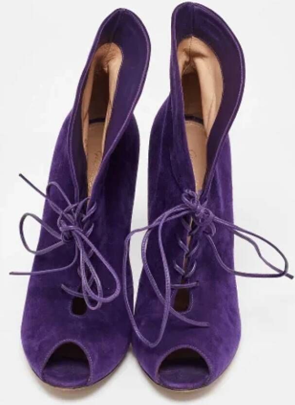 Gianvito Rossi Pre-owned Suede boots Purple Dames