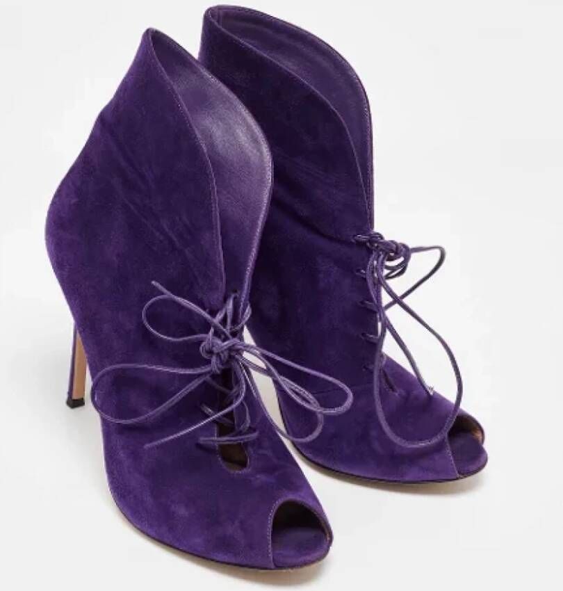 Gianvito Rossi Pre-owned Suede boots Purple Dames