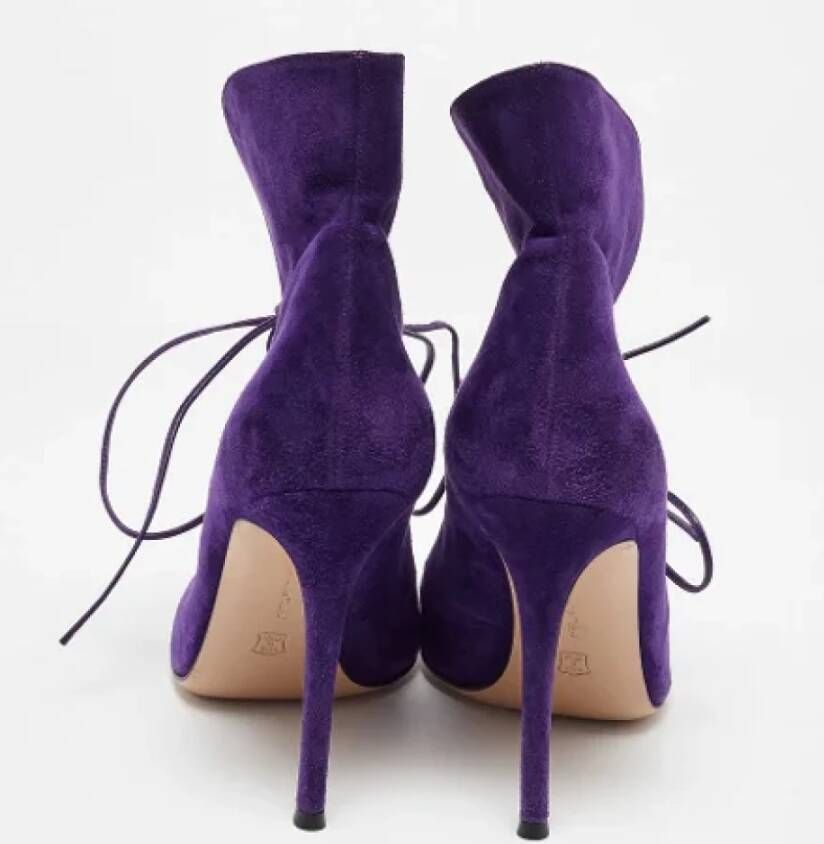 Gianvito Rossi Pre-owned Suede boots Purple Dames