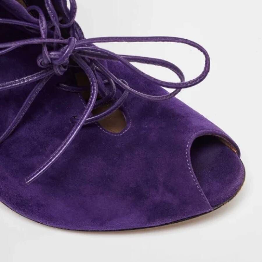 Gianvito Rossi Pre-owned Suede boots Purple Dames