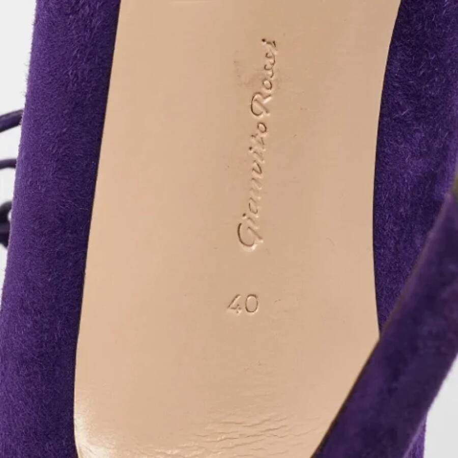 Gianvito Rossi Pre-owned Suede boots Purple Dames