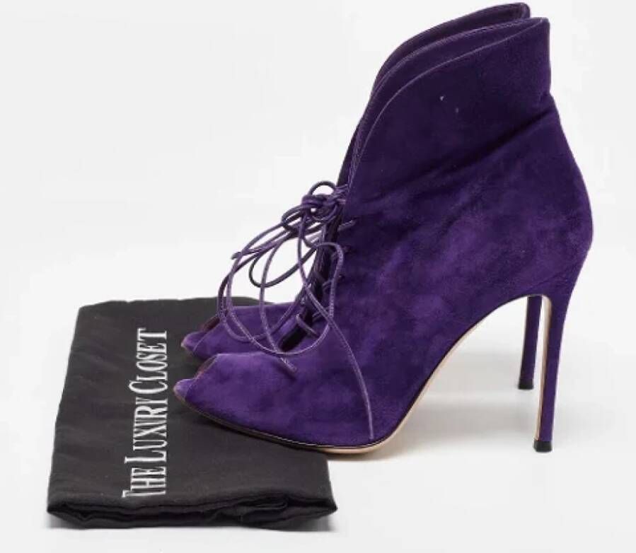 Gianvito Rossi Pre-owned Suede boots Purple Dames