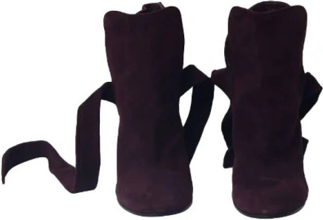 Gianvito Rossi Pre-owned Suede boots Purple Dames