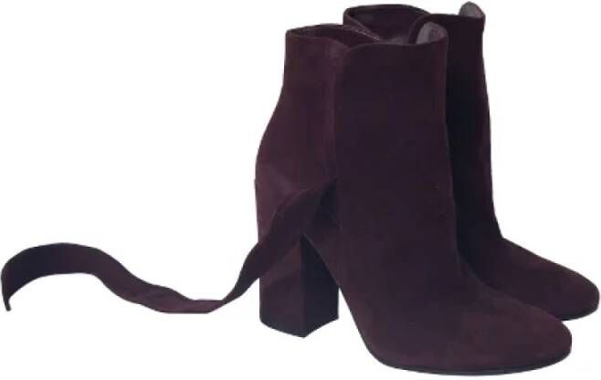 Gianvito Rossi Pre-owned Suede boots Purple Dames