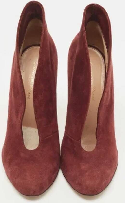 Gianvito Rossi Pre-owned Suede boots Red Dames