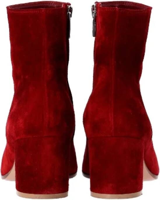 Gianvito Rossi Pre-owned Suede boots Red Dames