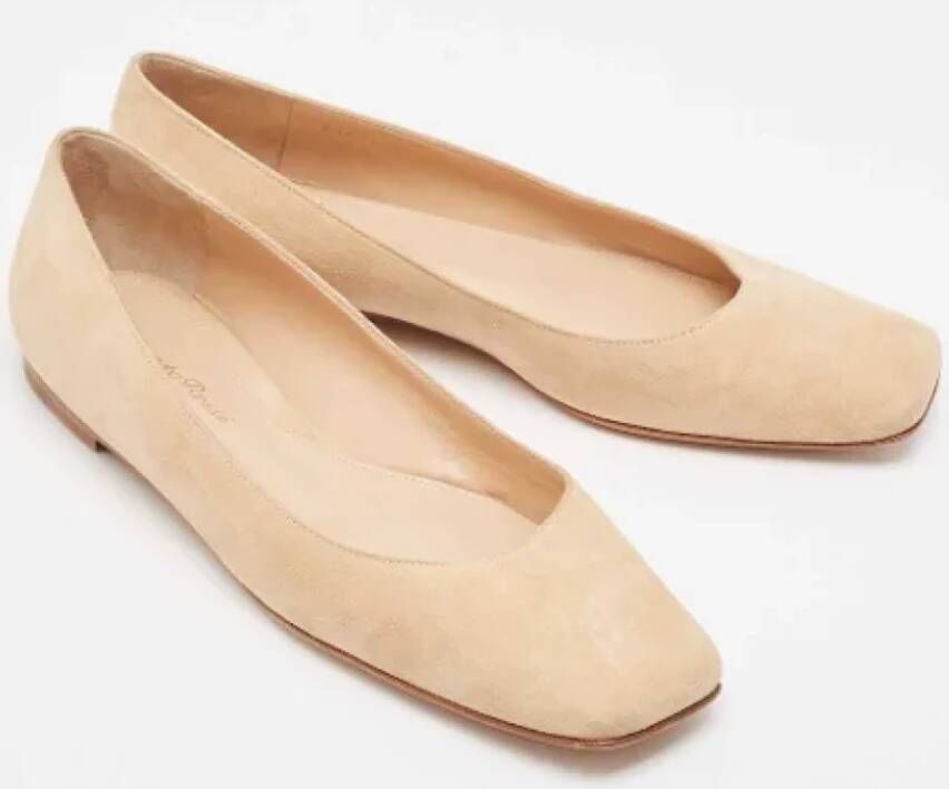 Gianvito Rossi Pre-owned Suede flats Beige Dames