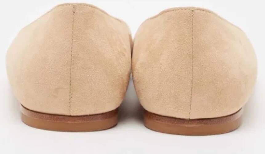 Gianvito Rossi Pre-owned Suede flats Beige Dames