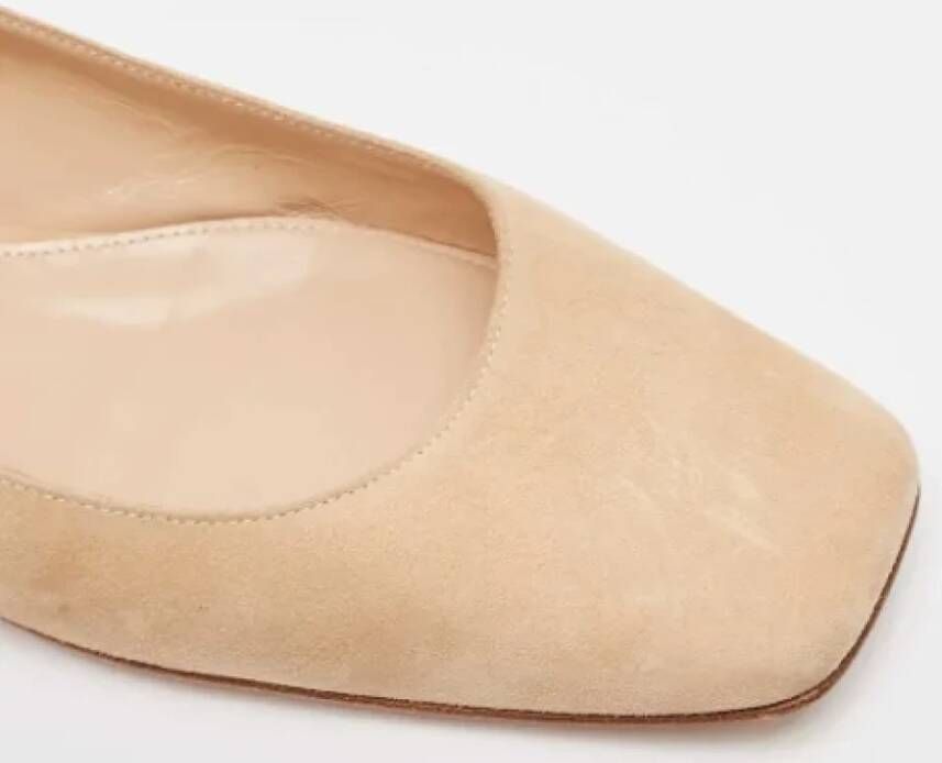 Gianvito Rossi Pre-owned Suede flats Beige Dames