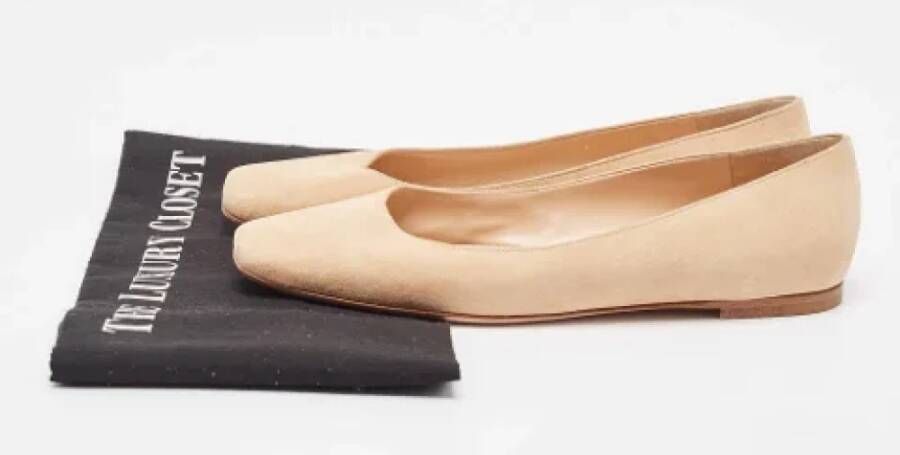 Gianvito Rossi Pre-owned Suede flats Beige Dames