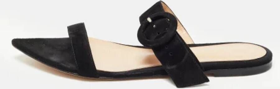 Gianvito Rossi Pre-owned Suede flats Black Dames