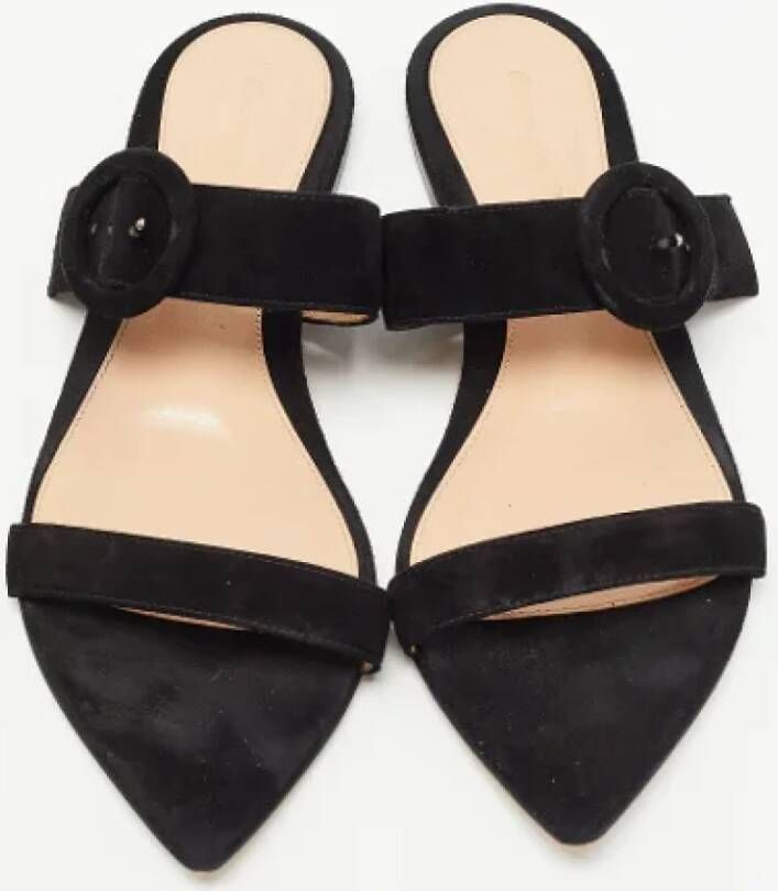 Gianvito Rossi Pre-owned Suede flats Black Dames